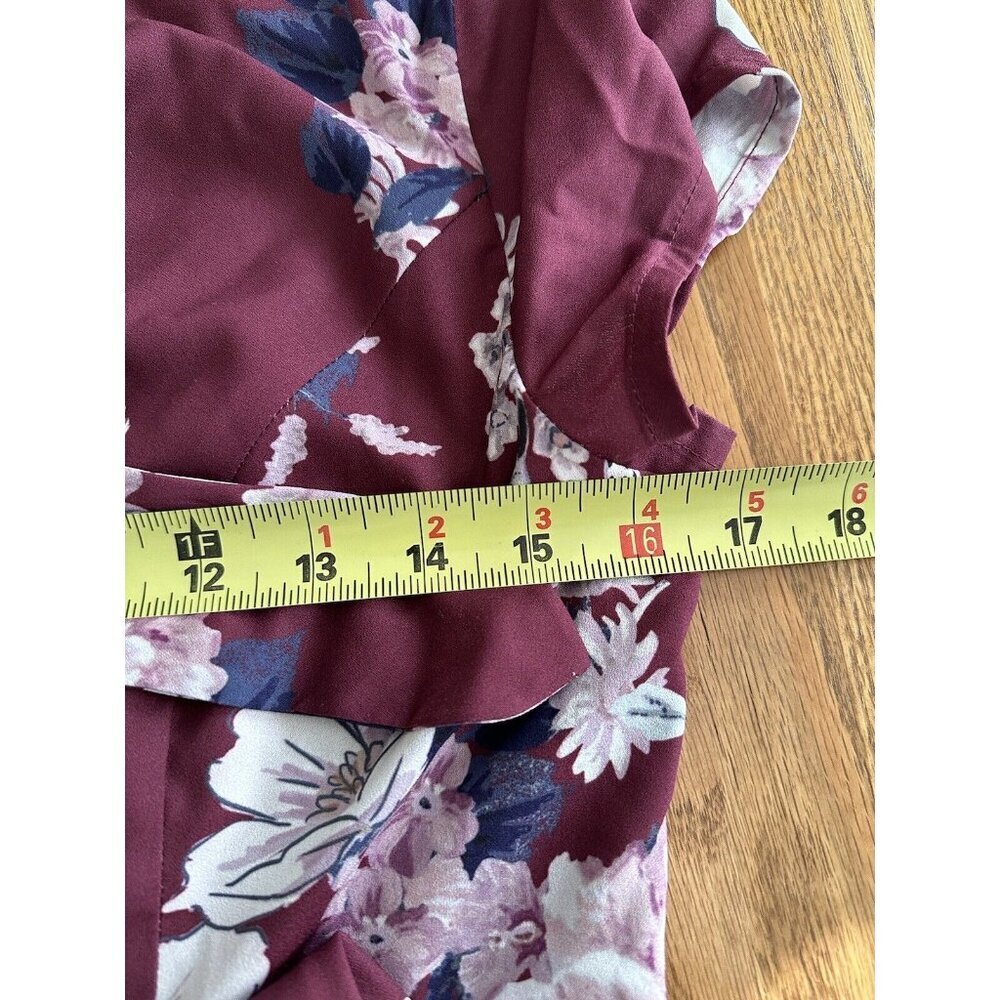 Anthropologie Yumi Kim Floral Print Cutout Jumpsuit Size M Date Night Bow Classy - Picture 12 of 16